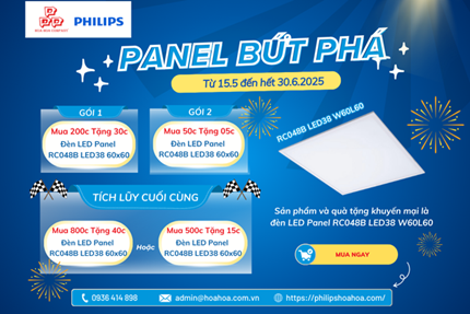 Khuyến mãi khủng: Panel bứt phá - Chiếu sáng hiệu quả, tiết kiệm tối đa